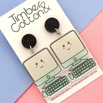 Computer Dangle Earrings