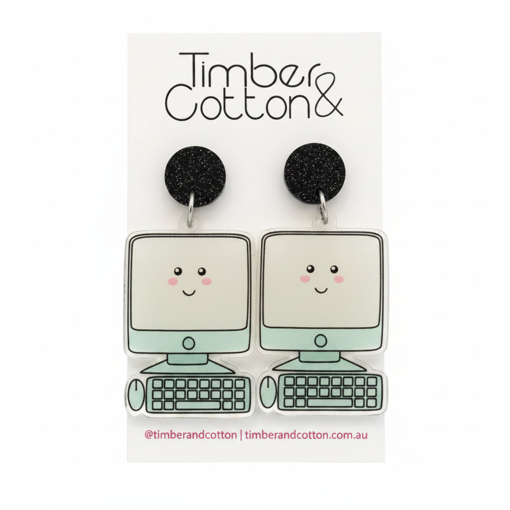 Computer Dangle Earrings