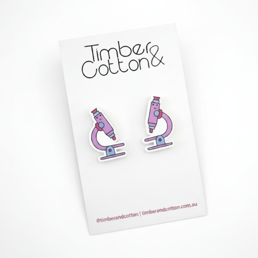 Microscope Stud Earrings