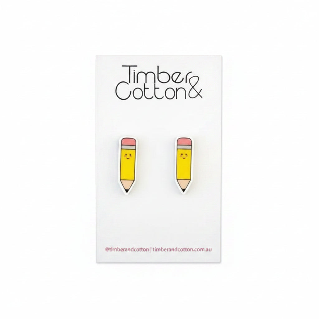 Pencil Stud Earrings