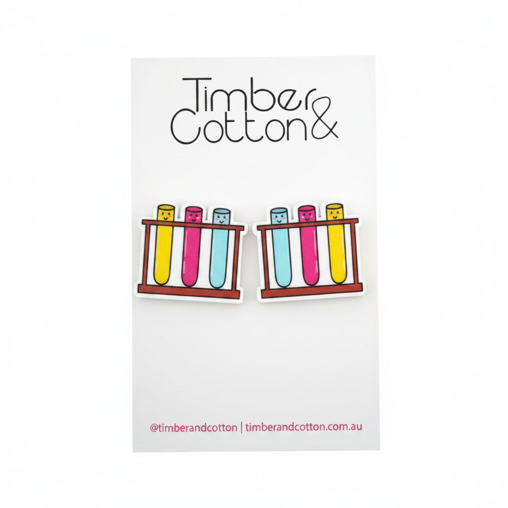 Test Tube Stud Earrings