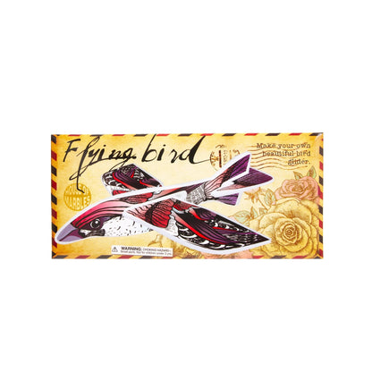 Box of 'Flying bird' model with colorful design on a white background