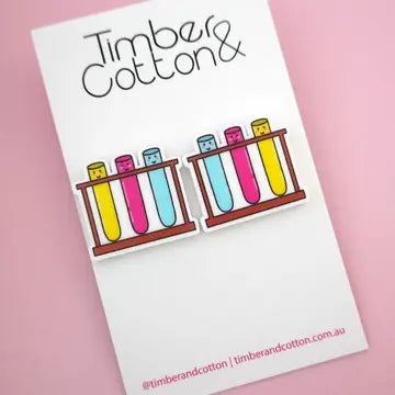 Test Tube Stud Earrings